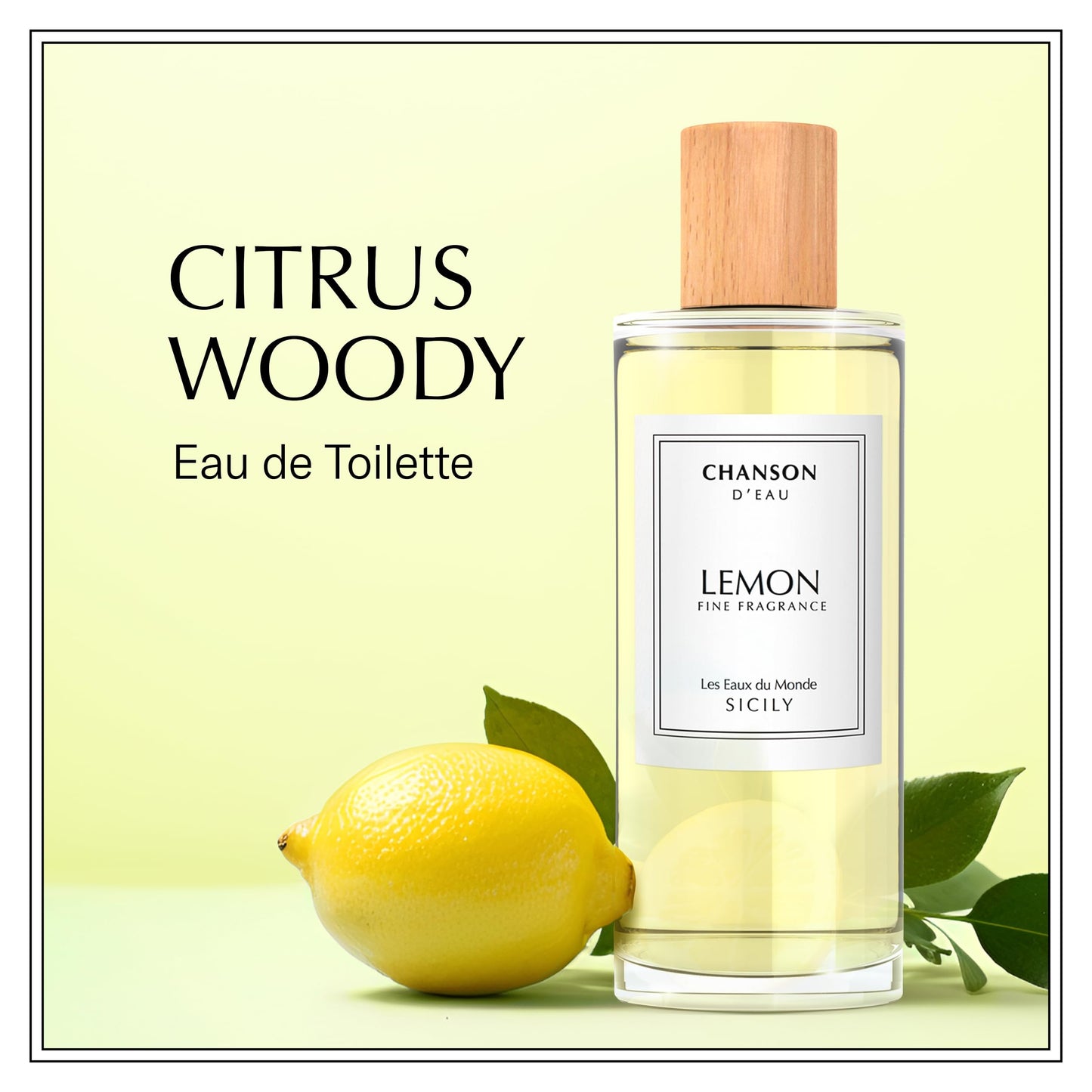 Chanson Lemon Eau de Toilette 3.4 fl oz (Pack of 1), Notes of Lemon, Orange Blossom, and Cedar, Women's Fragrance, Long Lasting, Everyday Fragrance, Travel Size