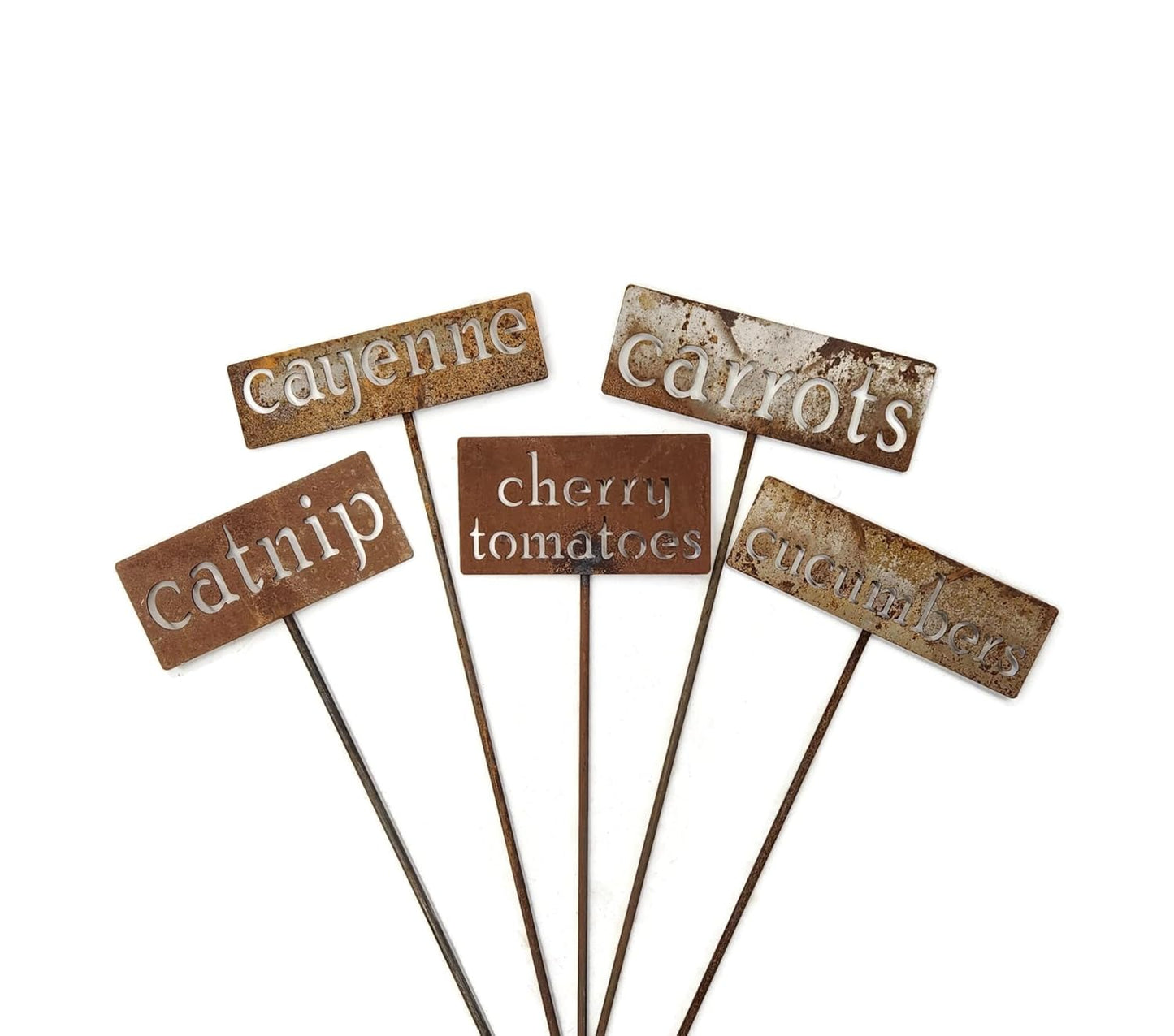 Classic Metal Garden Markers 19 Inches Tall (celery, Naturally Rusted)