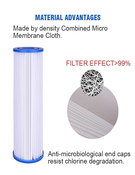CFS Compatible with AO Smith 2.5"x10" Sediment Water Filter Replacement Cartridge - 2 Pack - For Whole House Filtration Systems - AO-WH-PRE-RPP2 (2)