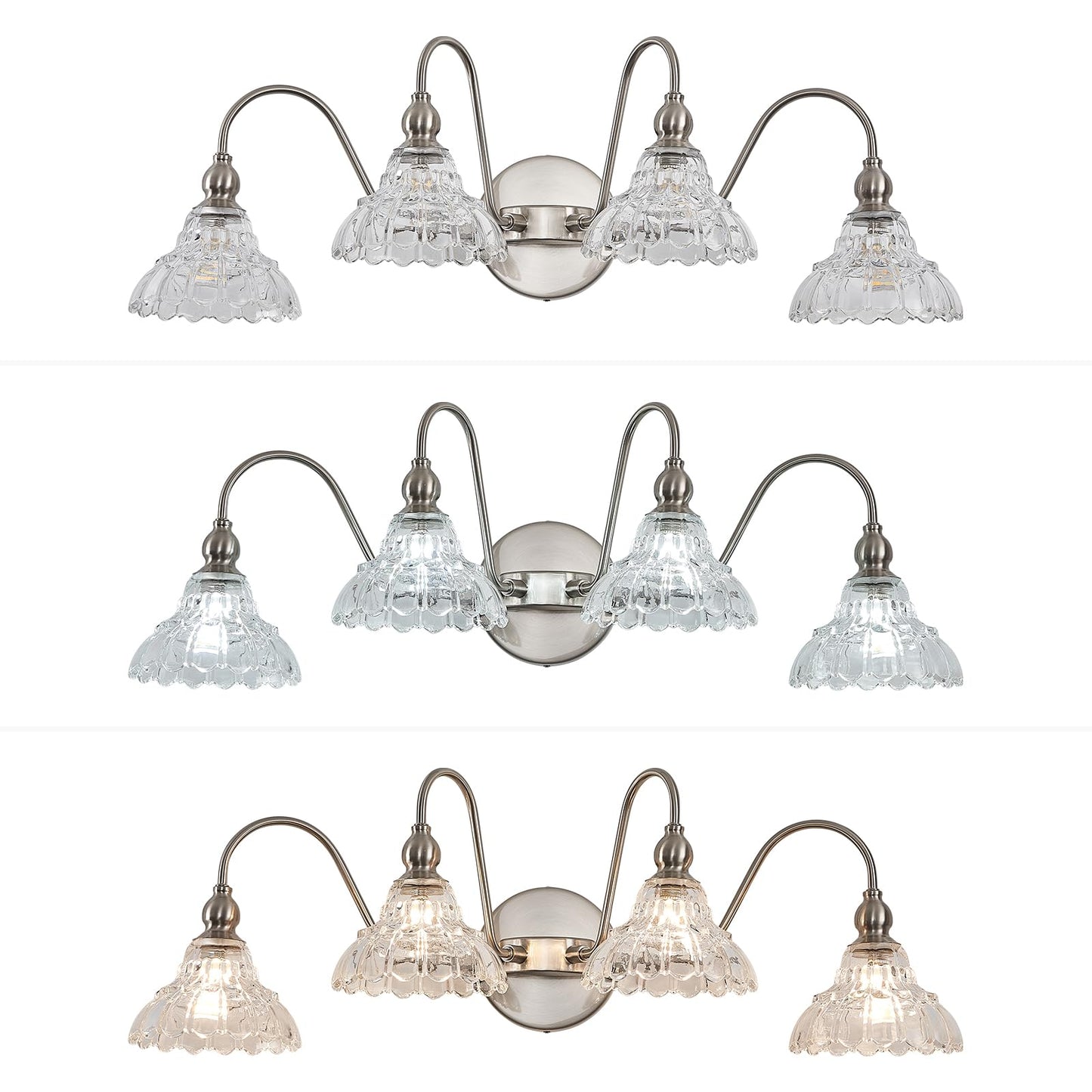 Tlolgt Brushed Nickel Bathroom Vanity Lights Vintage Vanity Lighting Fixtures Pciture Light For Bathroom Bedroom Hallway Living Room