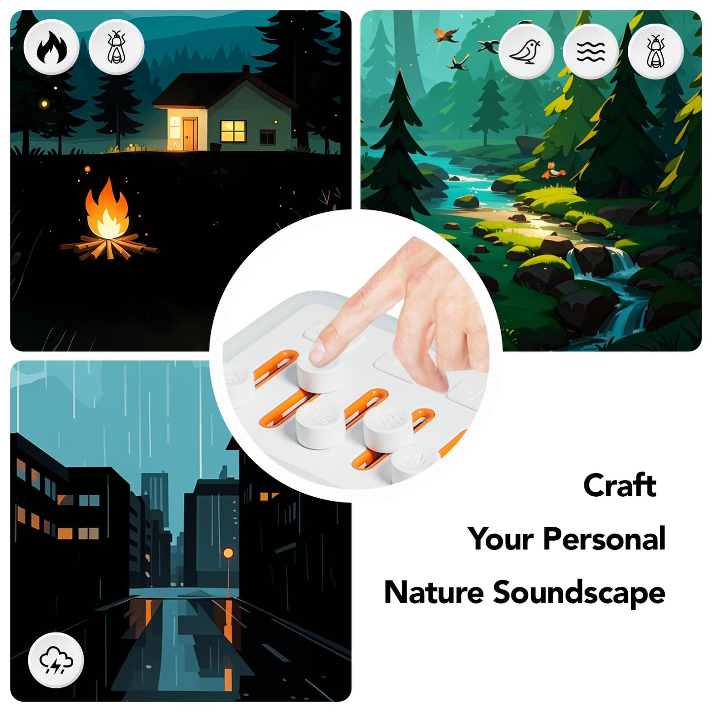 TAKOO 3-in-1 Sleep Sound Machine/Portable Bluetooth Speaker/12 Colors Night Light, Mixable 8 Nature Sounds & White Noise Machine, Sleep Timer for Sleep Aid
