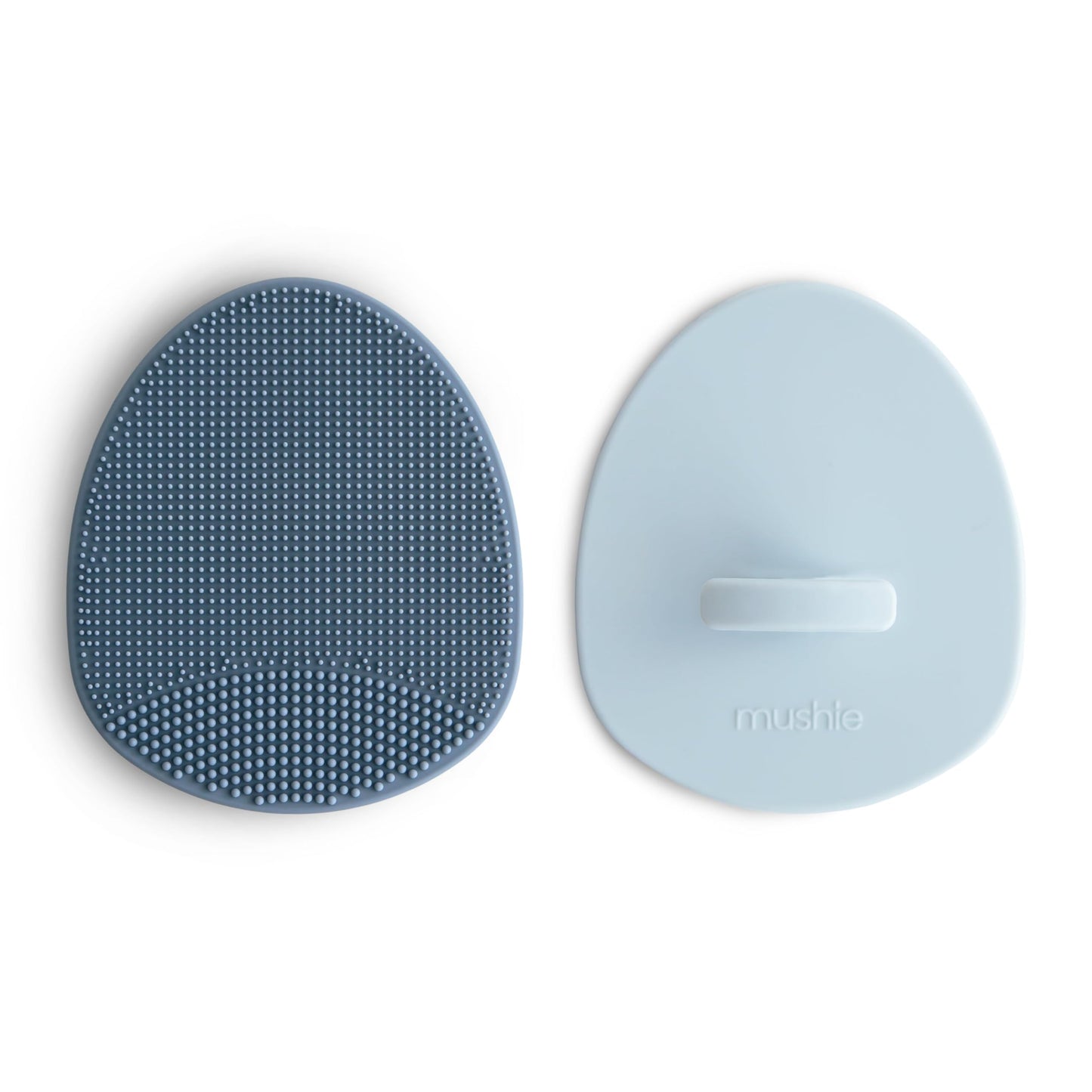 mushie Baby Bath Cradle Cap Brush | Soft Silicone Bristles for Dry Skin, Eczema, & Cradle Cap Treatment | 2-Pack (Tradewinds/Per