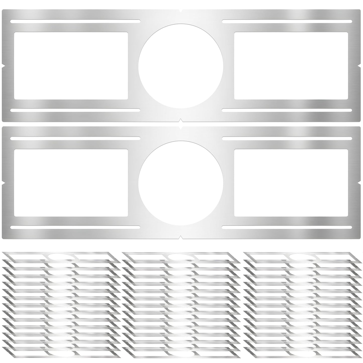 New Construction Mounting Plate  6 Inch  Led Recessed Lighting Housing Kits  Flat Steel Rough In Bracket Fixture For Led Light Bar  48Pc Shallow Recessed Lighting Housing Plate