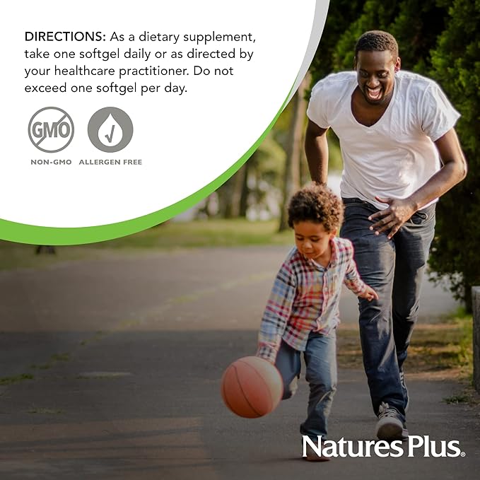 NaturesPlus Vitamin D3 (Cholecalciferol) - 10,000 iu, 60 Softgels - Maximum Potency for Healthy Bones & Teeth - Heart Health & Immune System Support - Total Body Health - Gluten-Free - 60 Servings