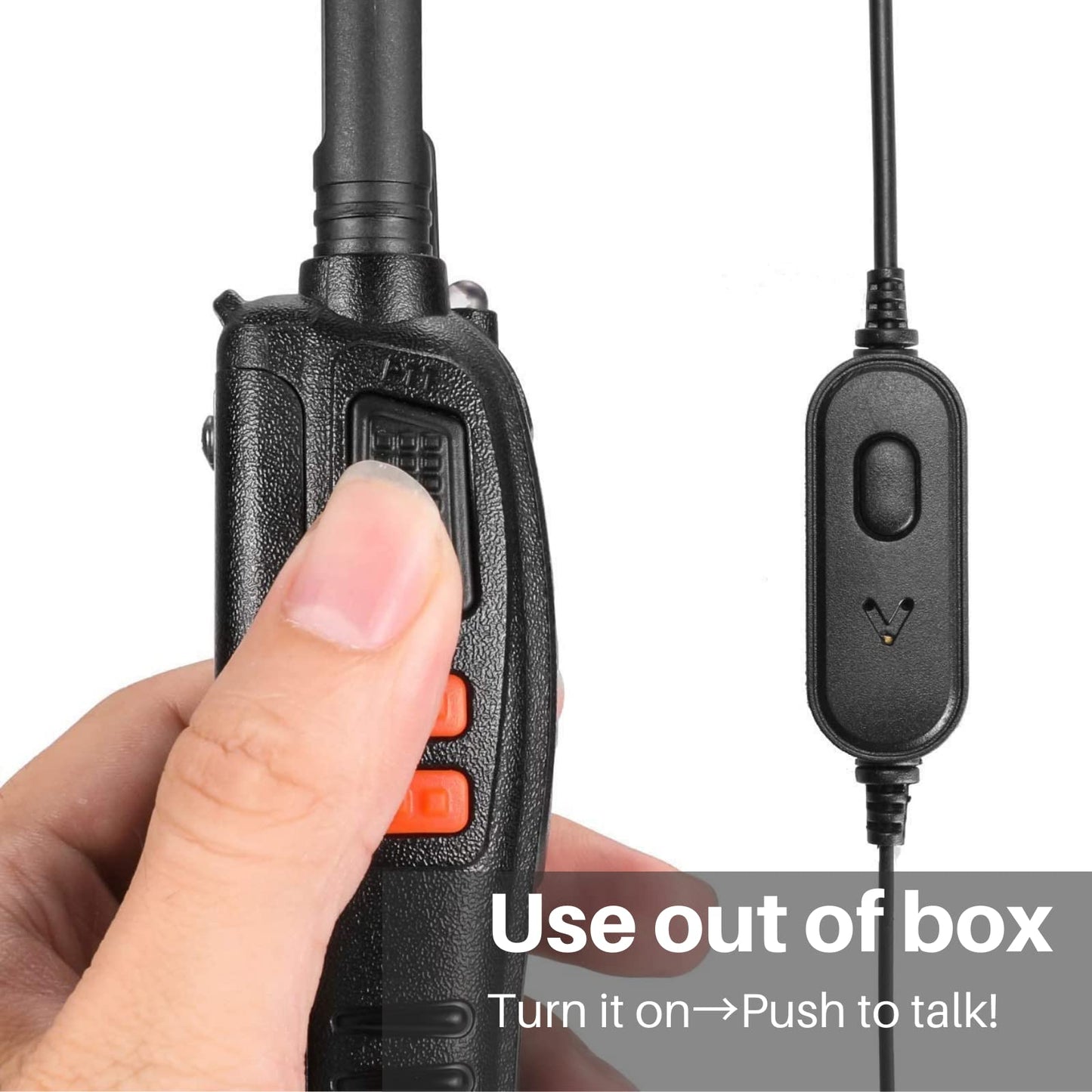 BAOFENG BF-88ST Walkie Talkies Long Range (6 Pack), Rechargeable Two Way Radio with 6 Way Multi Unit Charger, License-Free Walky Talky for Adults with Earpieces, USB Charging, Black