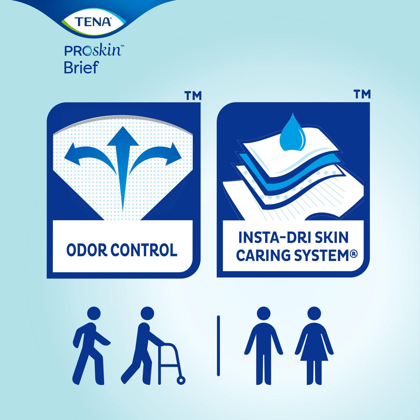 TENA Ultra Breathable Briefs, Incontinence, Disposable, Heavy Absorbency, Large, 40 Count, 40 Packs, 40 Total