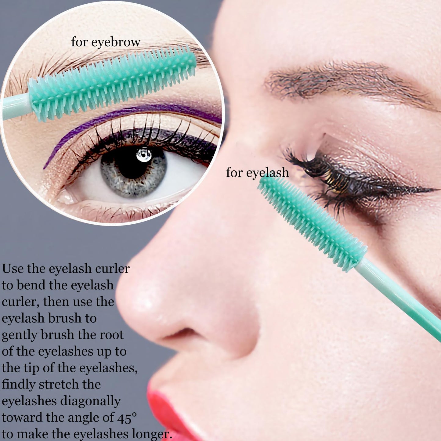 BIHRTC 100PCS Mascara Wands Lip Applicators Liner Brushes Makeup Tools Silicone Disposable Eyebrow Brushes Makeup Brush Eye Lash