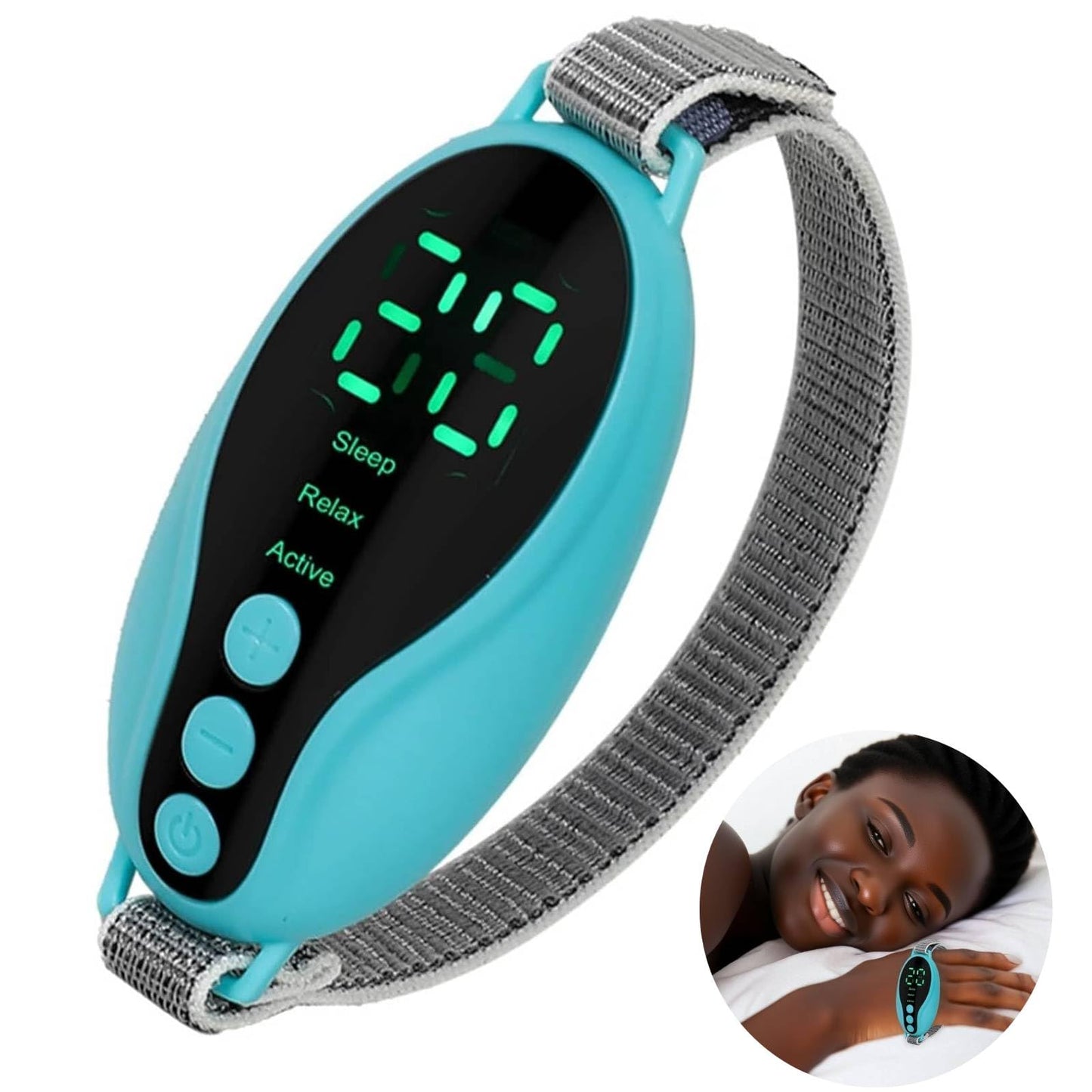 Sleep Aid Device Handheld Low Frequency Pulse of microcurrent Sleep Machine Insomnia Relief Anxiety Help Sleep (Blue, Standard)