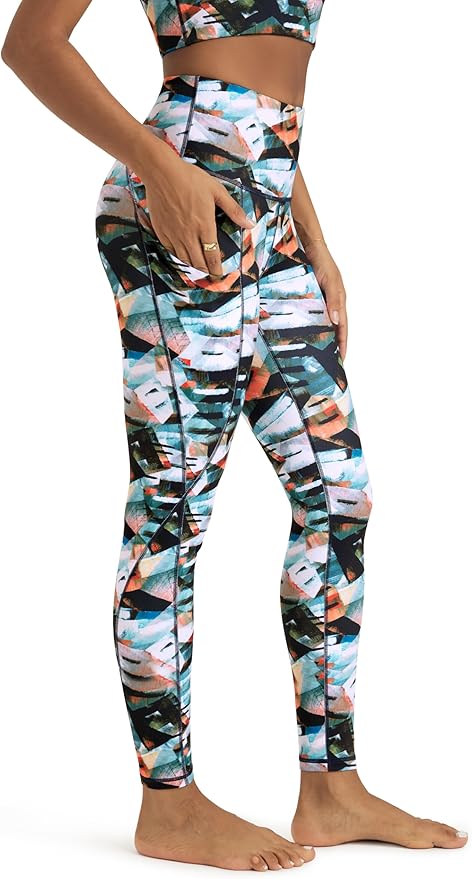 ODODOS Women's High Waisted Yoga Leggings with Pockets, Tummy Control Non See Through Workout Athletic Running Yoga Pants