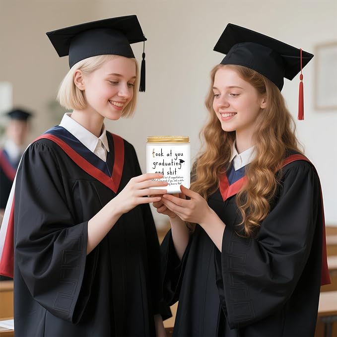 Graduation Gifts, 2026 Funny Graduation Gifts for Her Him, Best Grad High School College Congratulations Masters PhD Degree Nurse - Lavender Scented Candles