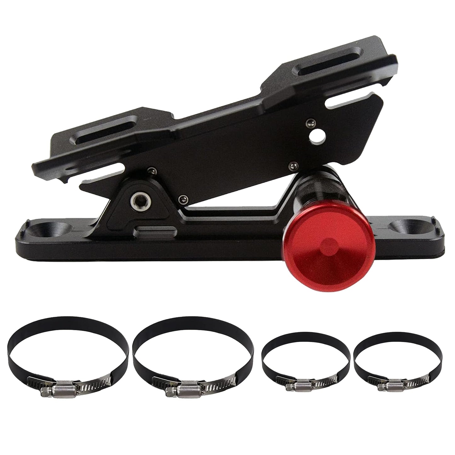 Quick Release Fire Extinguisher Mount - Aluminum Adjustable UTV Roll Bar Fire Extinguisher Holder Mounting Bracket Compatible with Jeep Wrangler TJ JK JL JKU Polaris RZR Ranger Can-Am X3 Universal