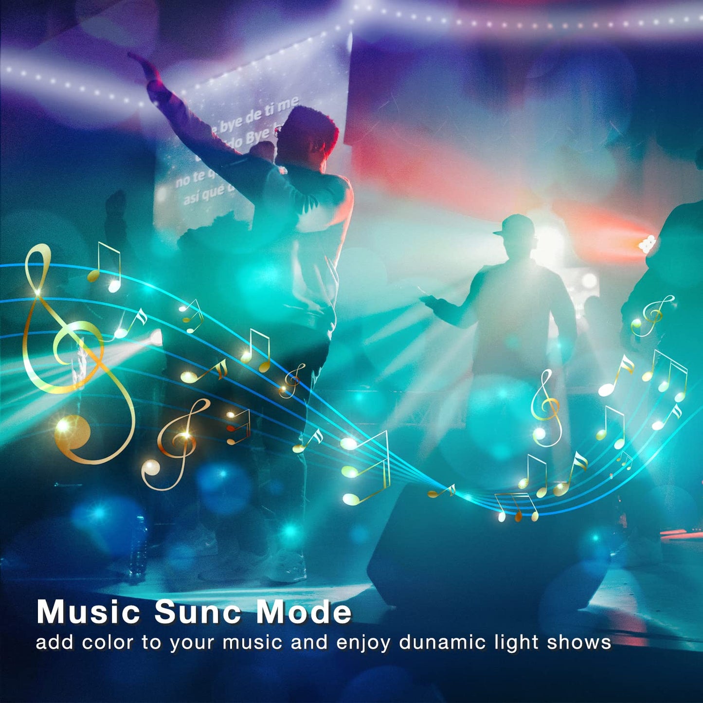 phopollo LED Strip Lights, Music Sync, Smart App Control, 200 ft, Multicolor