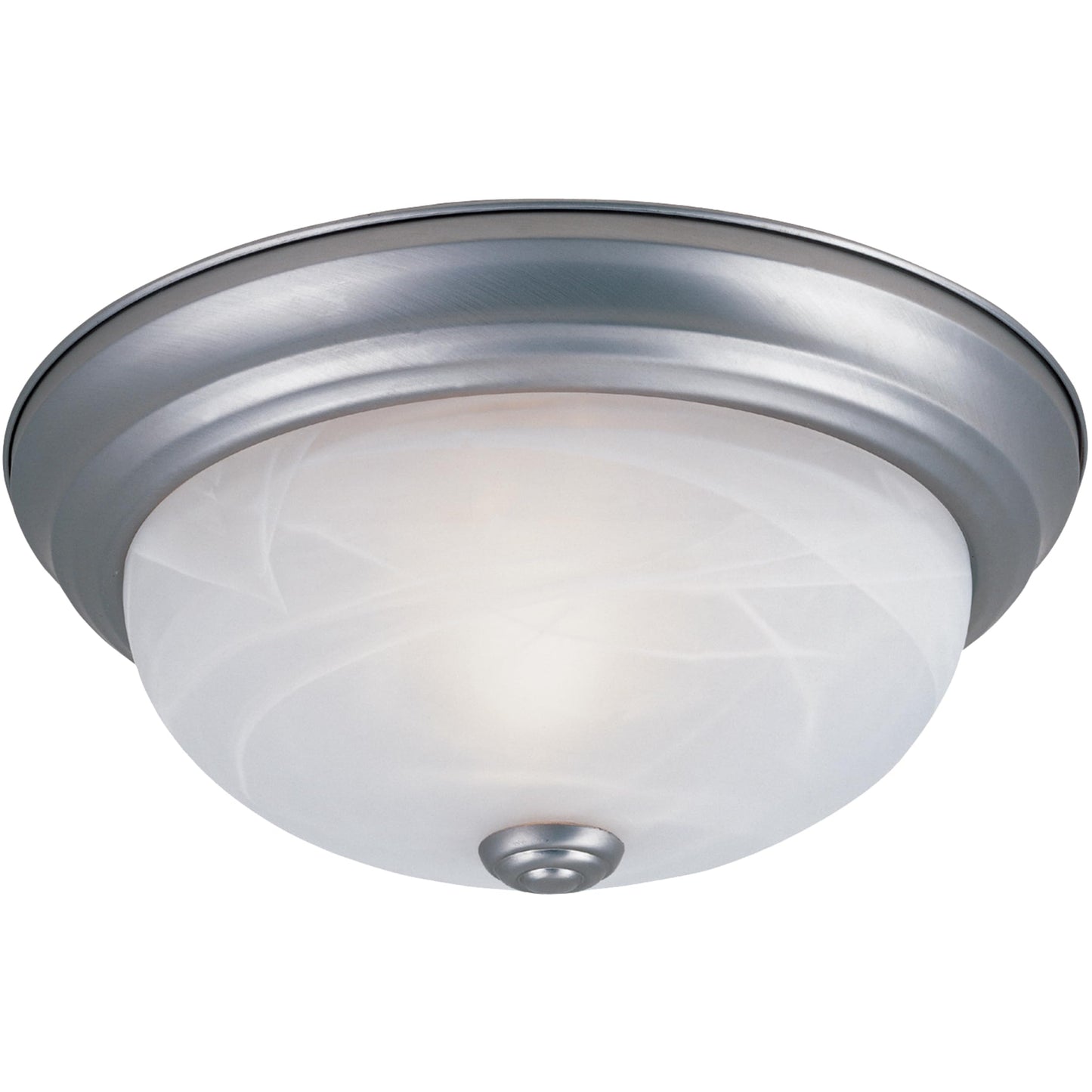 DESIGNERS FOUNTAIN 3-Light Flush Mount Ceiling Light, 15 in, Pewter, Alabaster Glass Shade, Model 1257L-PW-AL