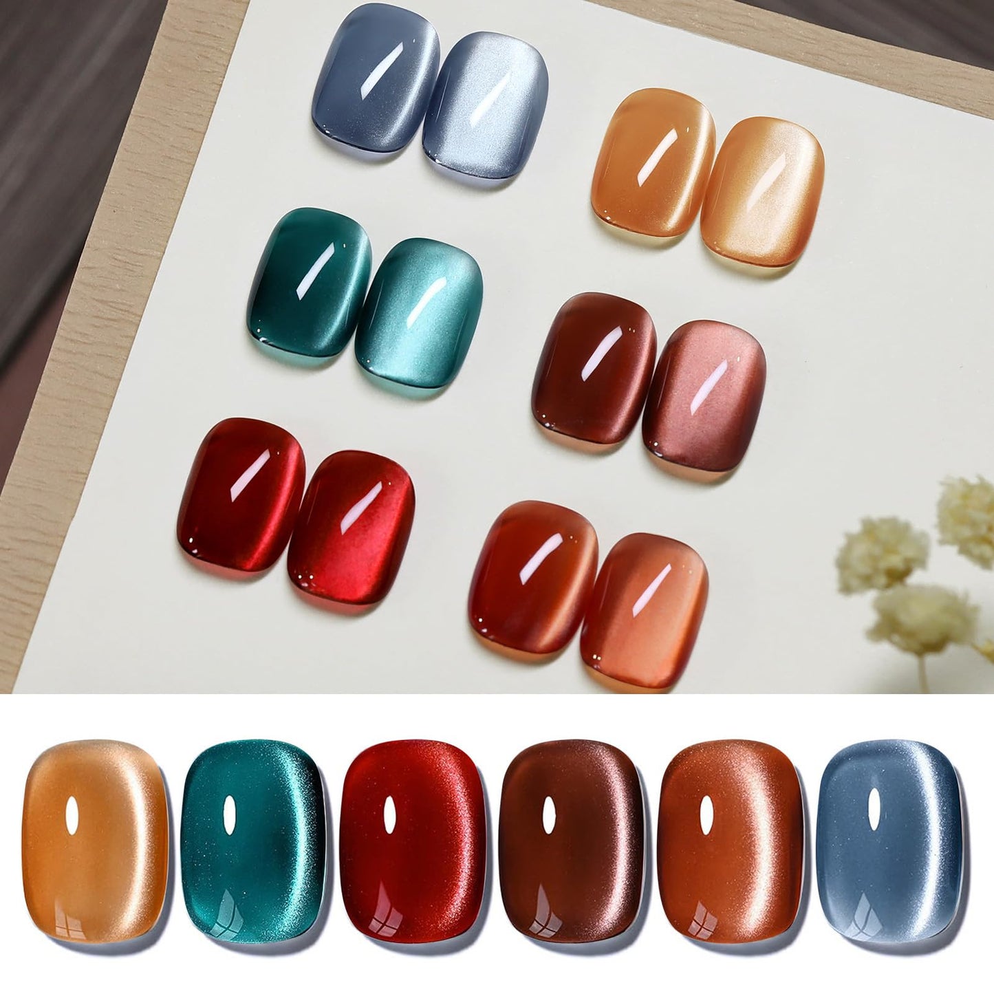 BORN PRETTY Magnetic Gel Nail Polish Water Light Cat Magnetic Eye Gel Black Orchid Jelly Glass Crystal Magnetic Gel Polish Glitt