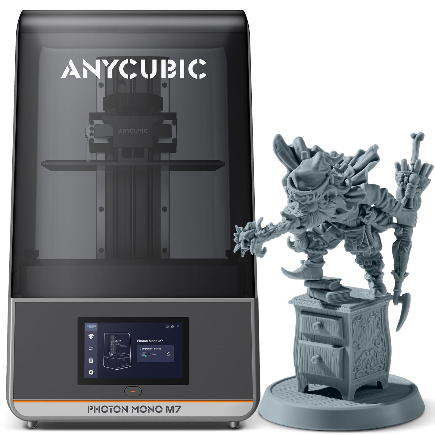 ANYCUBIC Photon Mono M7 Resin 3D Printer, 10.1 inch 14K HD Screen with COB LighTurbo 3.0 System, 150mm/h Fast Printing, Intelligent 3D Resin Printer, Build Volume of 8.77''x4.96''x9.05''