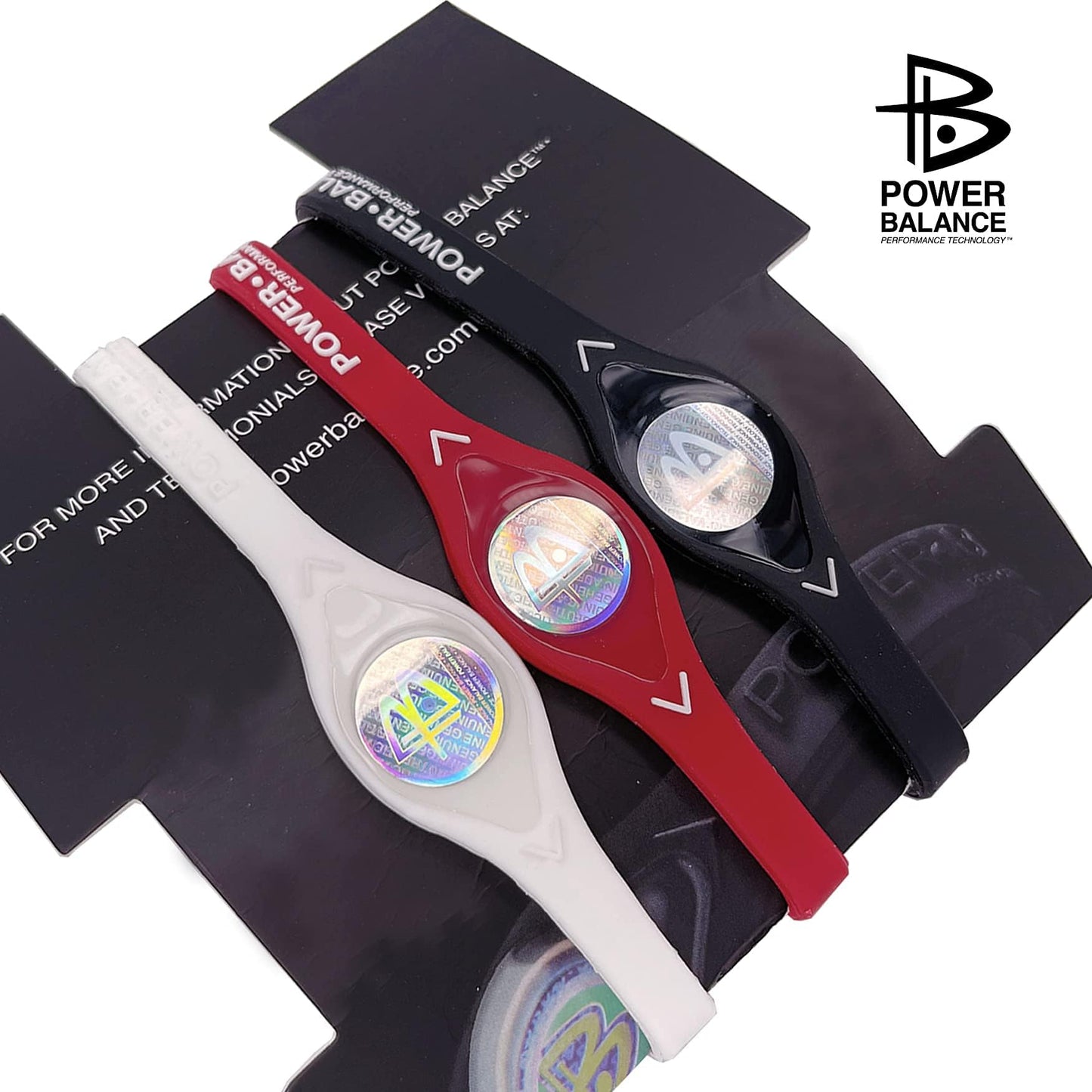 Power Balance Performance Wristband 3 Pack - Silicone, Waterproof, Lightweight, Multi-Color