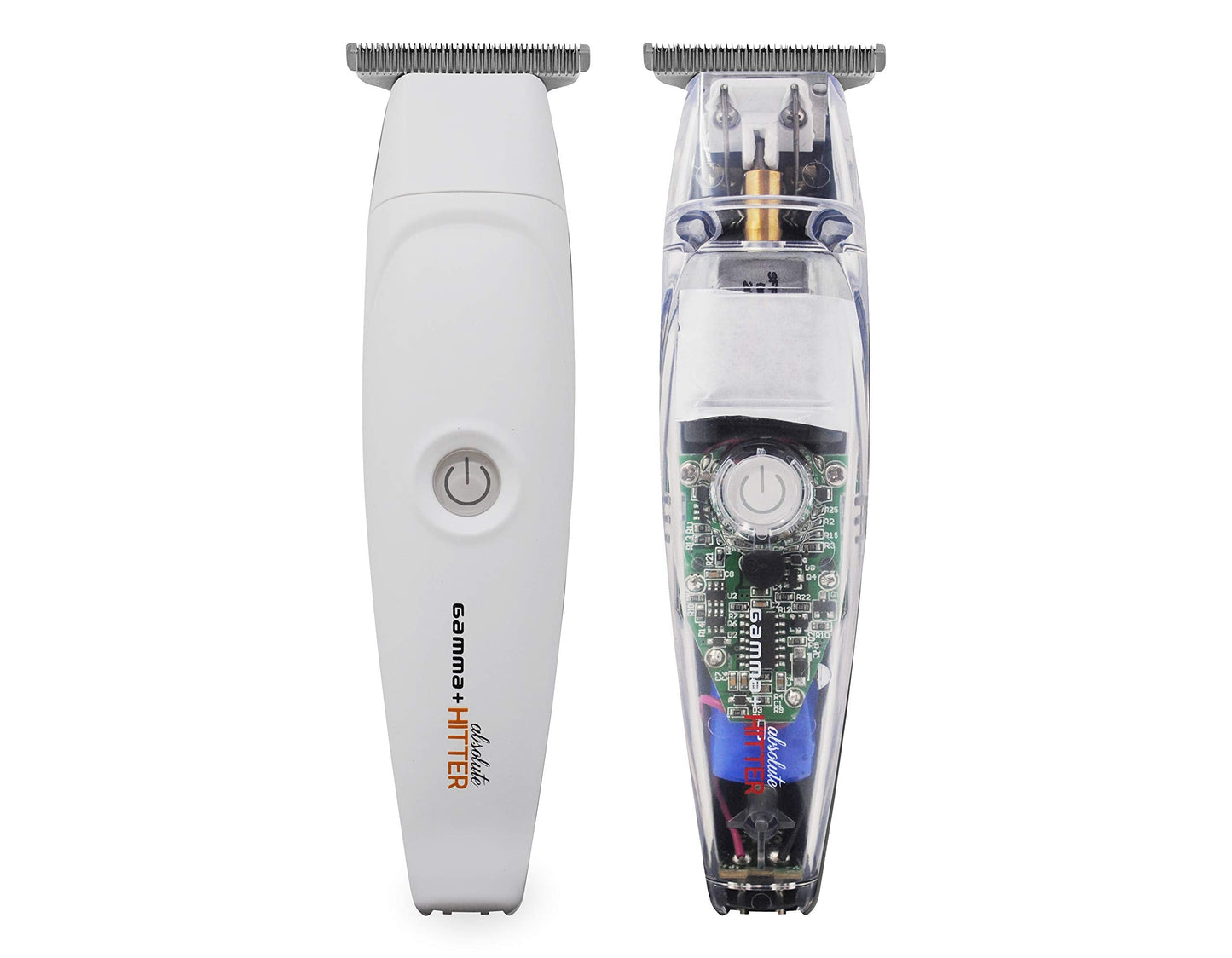 Gamma+ Replacement Absolute Hitter Hair Trimmer Model Lids - Clear And Matte White