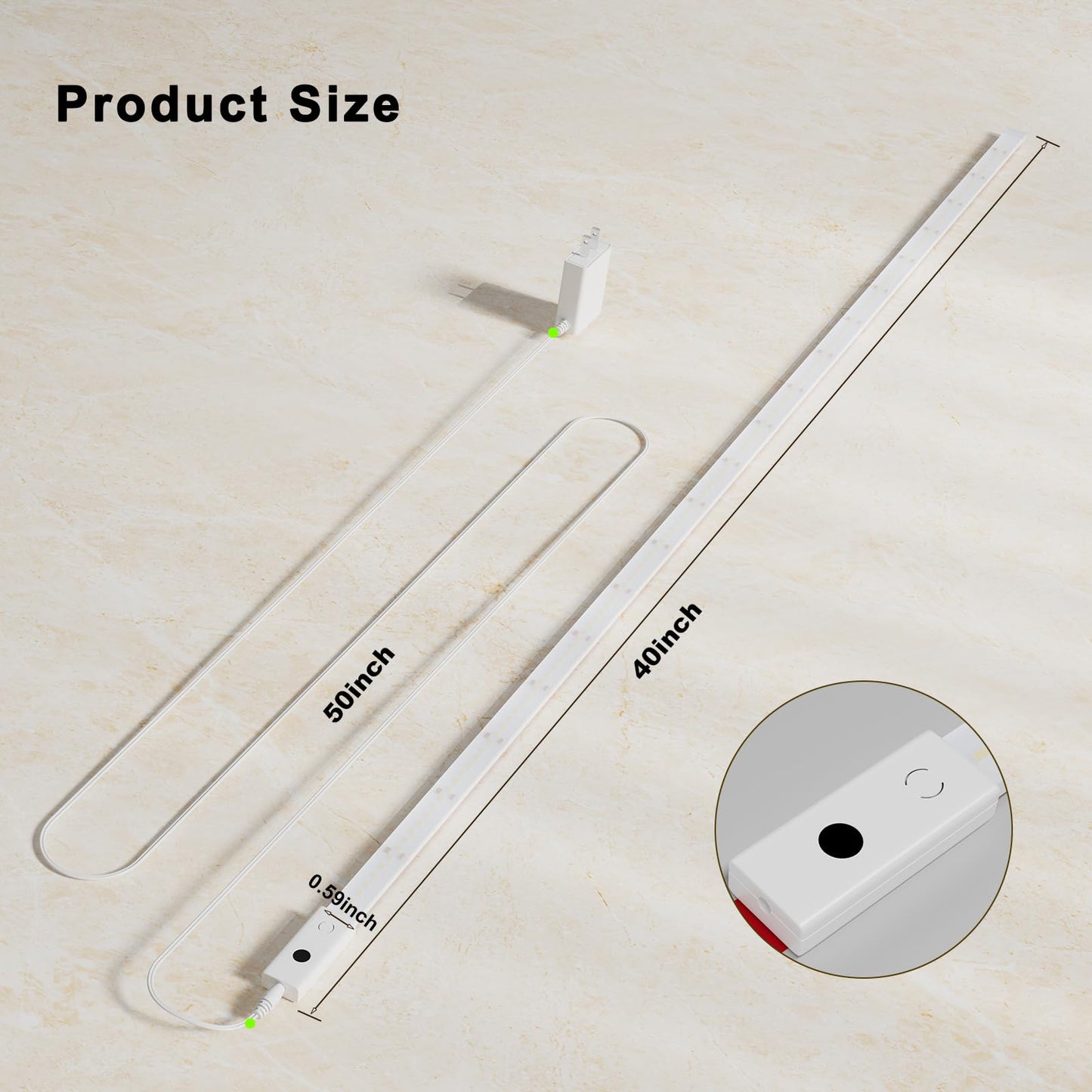 Under Cabinet Lights Plug In Cuttable 40 Inch Hand-Wave Ultra-Bright 1090Lm 3-Color Flexible Silicone Slim Stick On Undercabinet Led Light Strip For Kitchen Counter / Sink  Under Shelf & Desk Lighting
