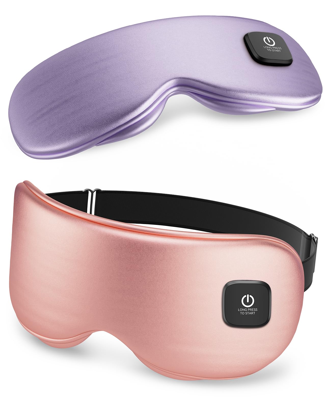Heated Eye Mask - Cordless Eye Mask for Dry Eyes, Eye Relief, Improved Sleep, Washable Eye Heating pad for Travel and with Replaceable Shell (Rose Pink)