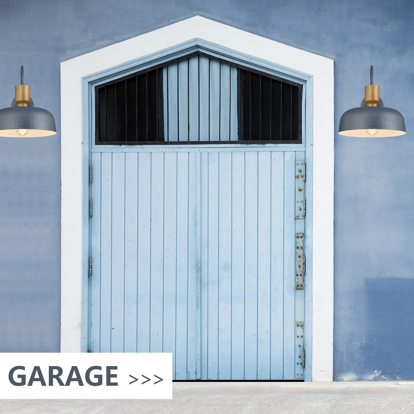 Darkaway Modern Barn Light Fixtures Wall Lamps Sconces With Hammered Metal Shade  Blue Wall Lighting For Outdoor Indoor Patio Porch Hallway