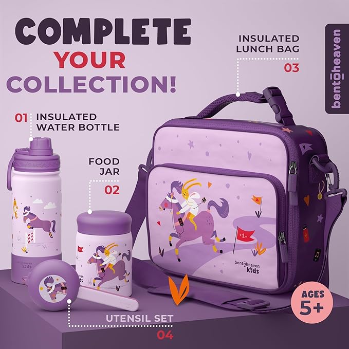 Bentoheaven Kids Food Jar (10oz) - Vacuum Insulated Food Container - Premium Double Wall Stainless Steel - Easy to Open - Keeps Soup & Food Hot/Cold - Lunch Box Thermos for Hot Food Kids (Mauve)