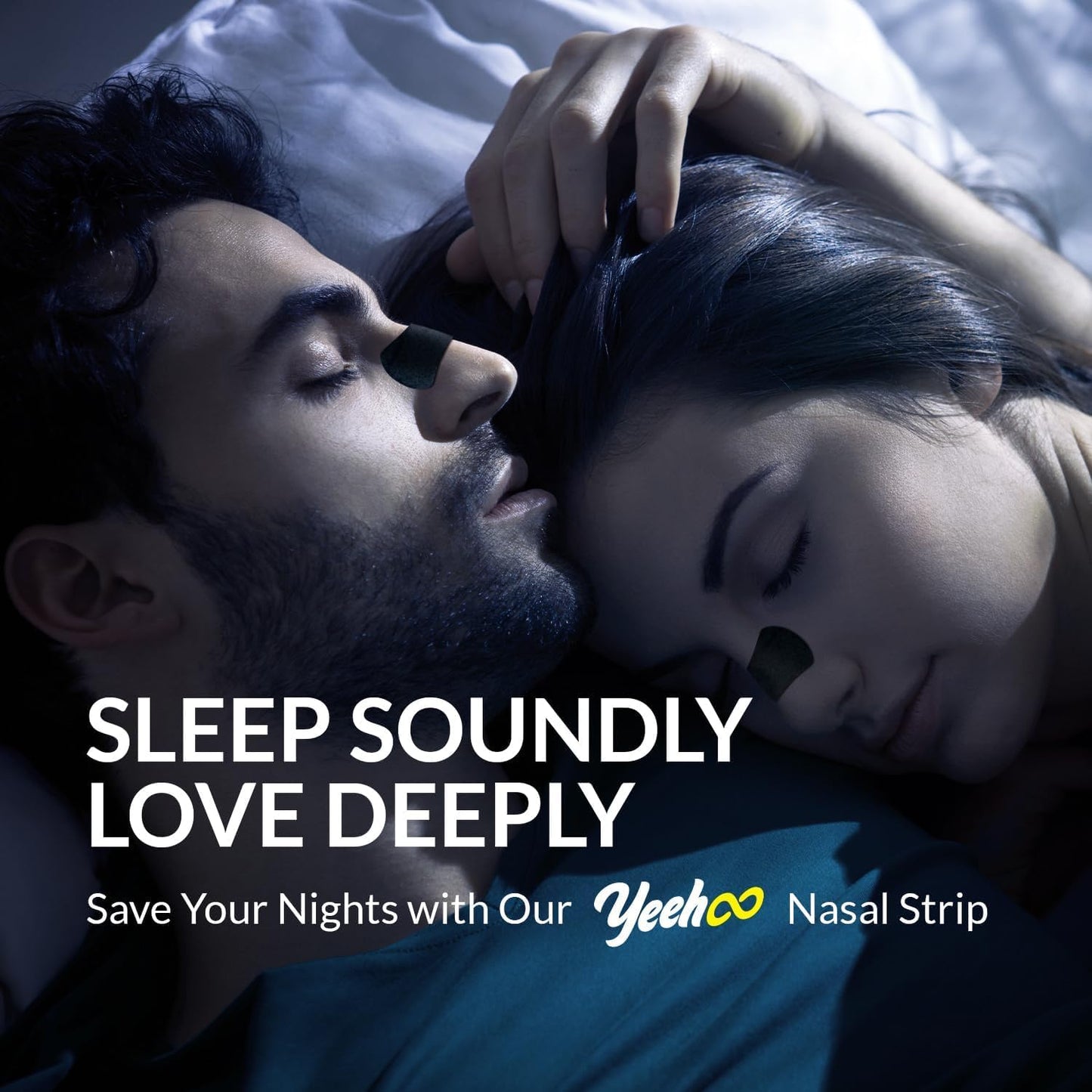 YeeHoo Anti-Snoring Nasal Strips for Sleep: Breathe Easy and Improve Airflow, Comfortable Fit for Better Breathing and Quality Rest, Ideal for Snorers, Office Workers, Athletes & Pregnant Women