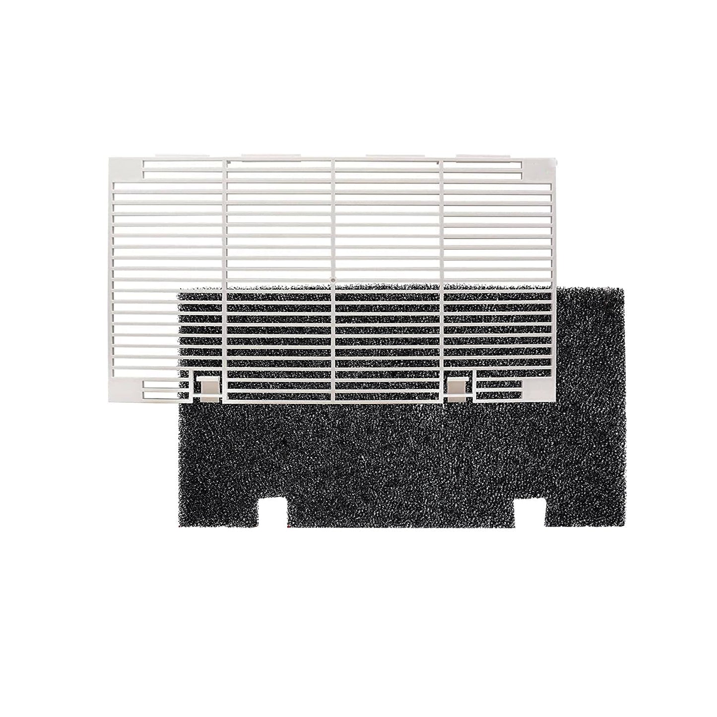 For Dometic 3104928.019 RV Air Conditioner Grille Replacement, AC Vent Cover, RV Cooling System Accessory, Duo-Therm Replacement Air Conditioner Vent Cover with Filter Pads, Polar White, 14.1" x 7.7"