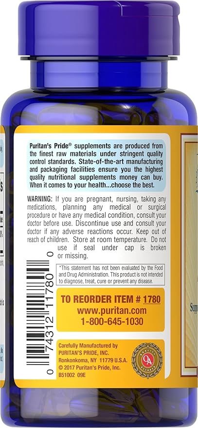 Puritan's Pride Vitamin E-1000 IU 50 SFTGLS