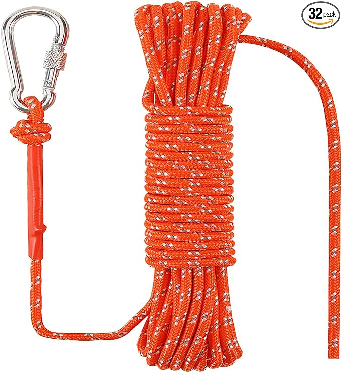 NorthPada 1/4 in (6mm) x 32 Ft (10Meter) Marine Floating Rope for Boating, Fishing, Rafting, Camping, Hiking, Hunting, Anc...