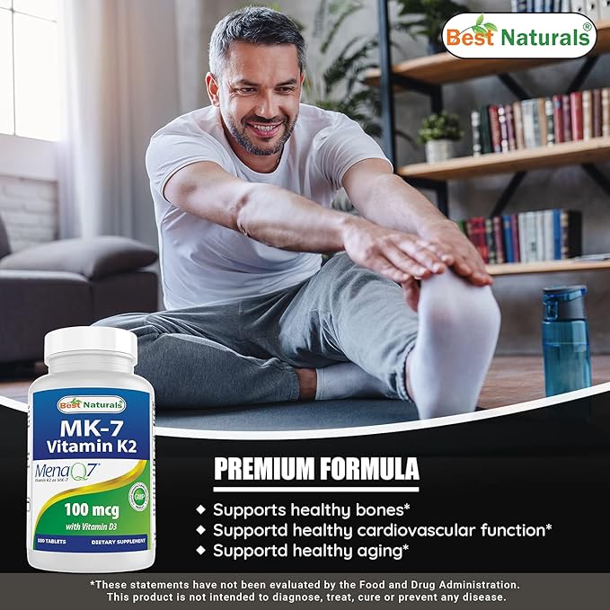 Best Naturals Folic Acid 800 mcg & Vitamin K2 (MK7) with D3