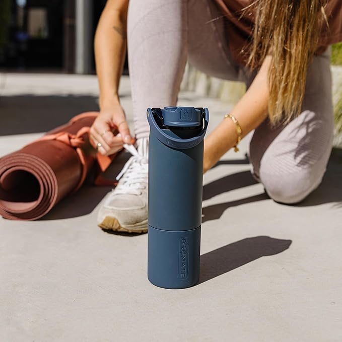 BrüMate Rise 35oz Water Bottle With 100% Leakproof Covered Silicone Straw | Insulated Stainless Steel Water Bottle With Removable Straw | Fast Flow | Soft Sip Silicone Spout | BPA-Free (Lavender)