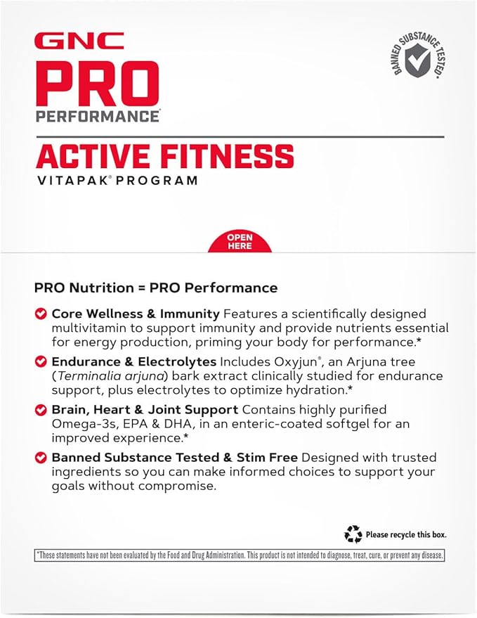 GNC Pro Performance Active Fitness Vitapak Program | 30 Servings