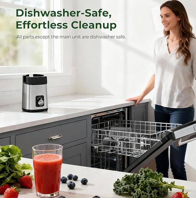 Cold Press Juicer Machine, 4.4" Wide Feed Chute, Slow Masticating Juicer for Whole Vegetables & Fruits, Easy to Clean Stainless Steel Juice Press, Dishwasher Safe, High Juice Yield