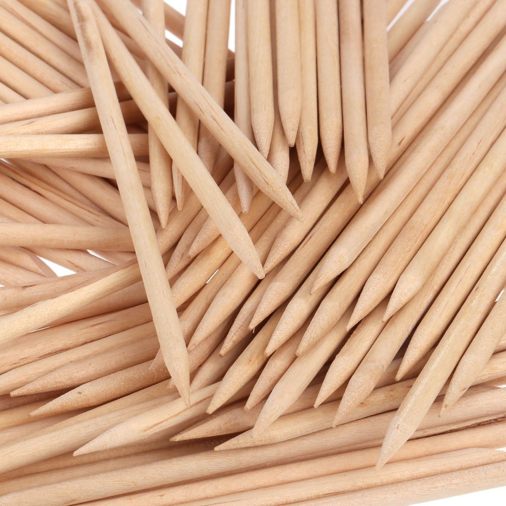 Orange Wood Sticks, Nail Art, Cuticle Pusher Remover, Manicure Pedicure Tool (150 Pieces)