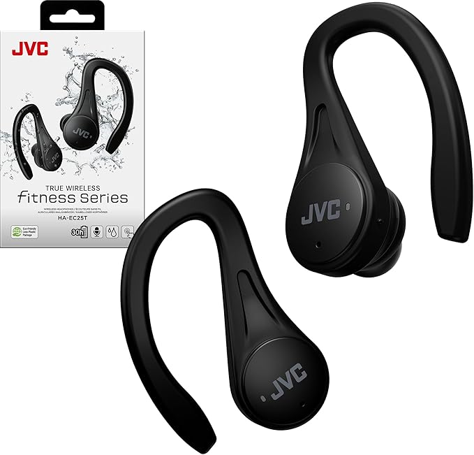 JVC Sport True Wireless Earbuds Headphones, Lightweight and Compact, Long Battery Life (up to 30 Hours), Sound with Neodym...