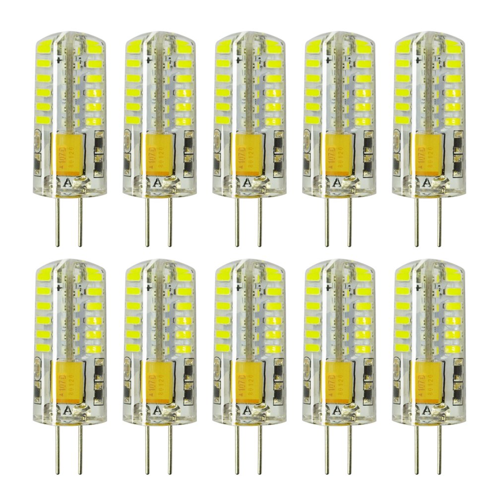 Ra Rayhoo G4 Led Bulbs - 10Pcs 3W Ac/Dc 12V Replacement For T3 Halogen, White 6000K