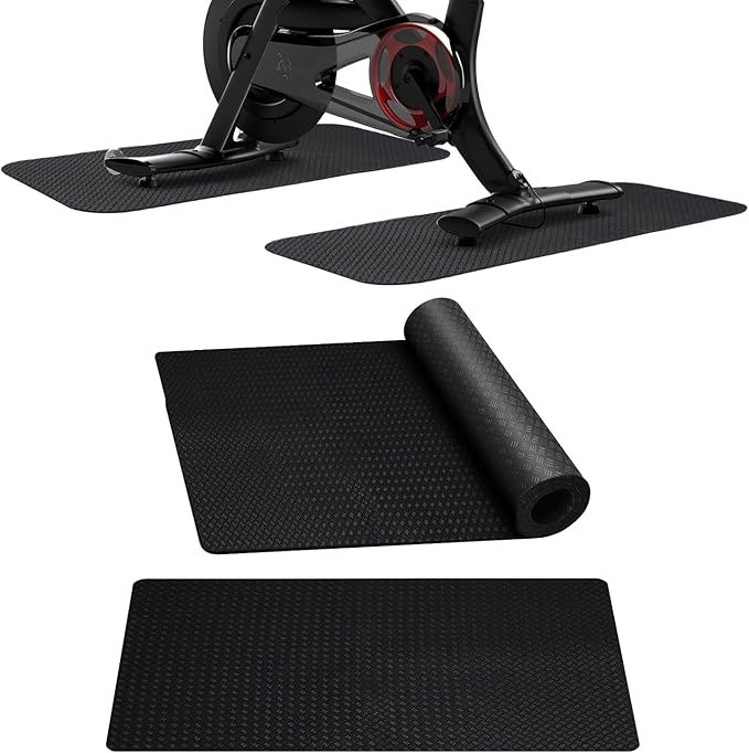 Stepwaver 2 Pack Double Non-Slip Workout Mat for Ellipse Leg Exerciser, 23.6" × 11.8" 0.2" Thick Ellipse Machine Mat, Exer...