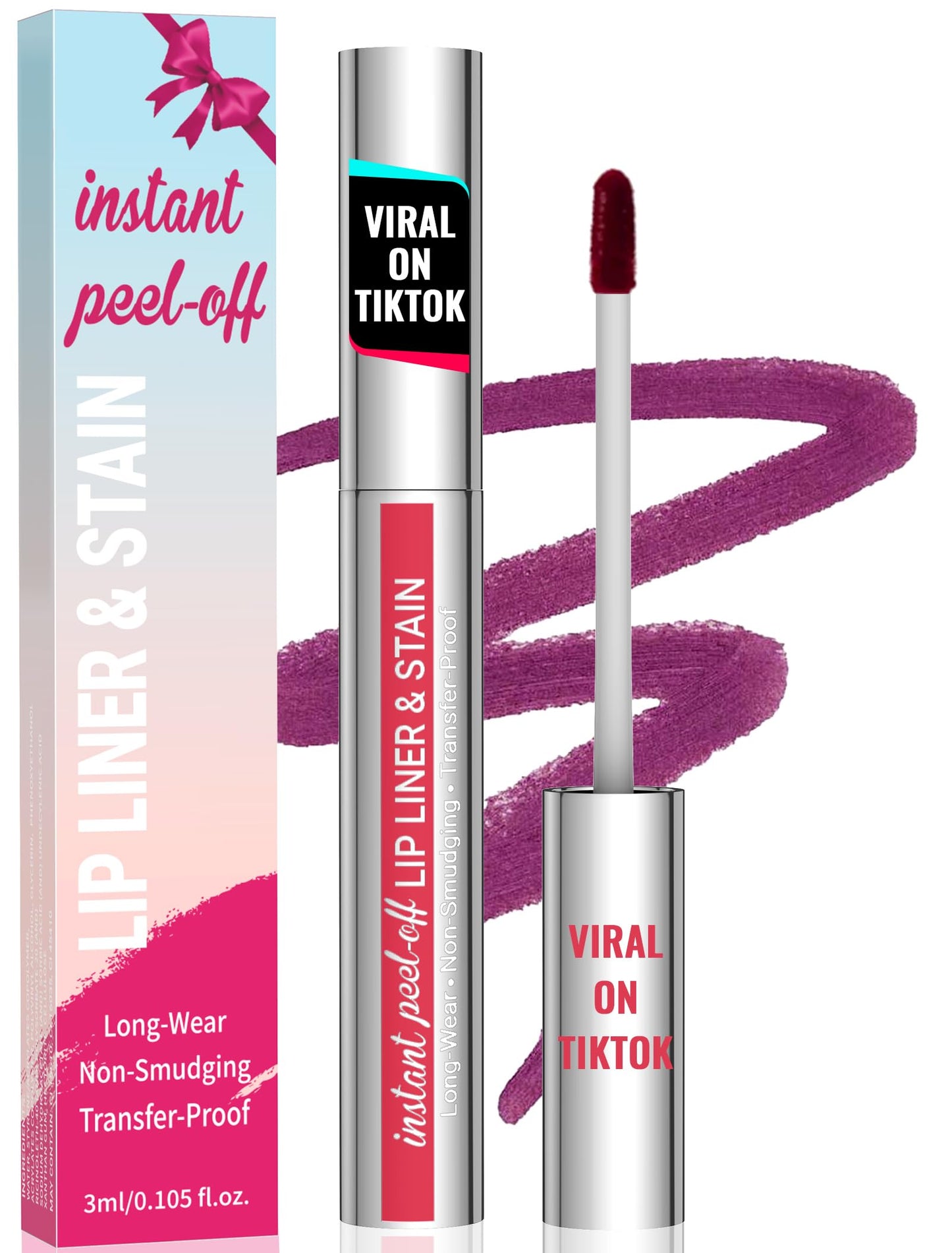 iMethod Lip Stain - Lip Liner Stain Peel Off, Natural Long Lasting, Waterproof Stay On All Day, Transfer-Proof, Highly Pigmented