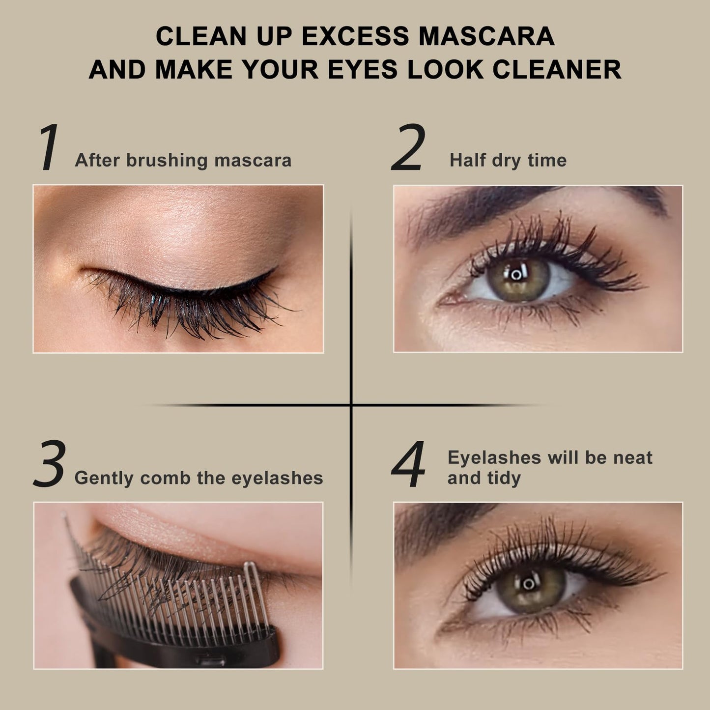 Docolor Eyelash Comb Eyelash Separator Tool Mascara Applicator Eyelash Brush Lash Separator Tool Comb Arc Designed Cosmetic Brus