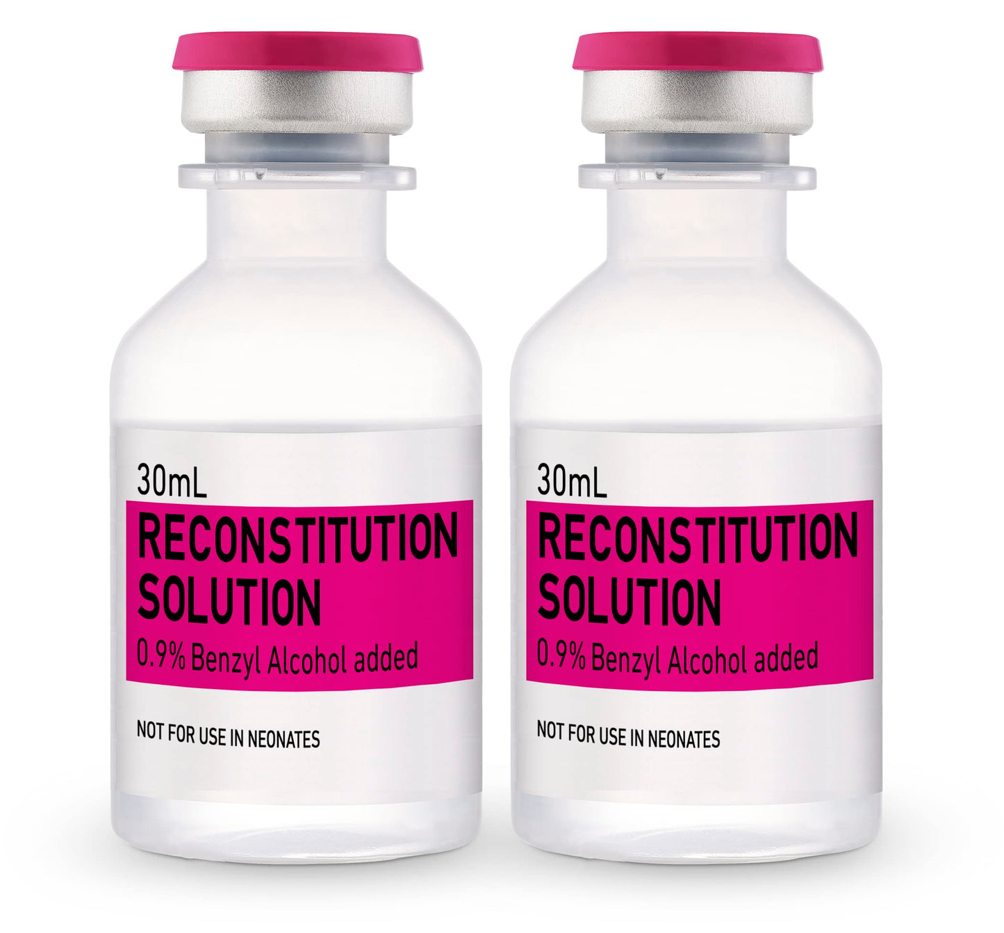 Clear Plastic Sample Bottles, 30 mL, Made in USA, 2 Pack