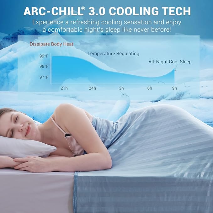 Elegear Revolutionary Cooling Throw Blanket, Absorbs Heat to Keep Body Cool for Night Sweats, Double Sided Arc-Chill3.0 Cooling Fiber Q-Max>0.5, Lightweight Summer Cold Blankets for Sleeping 51“ x 67”
