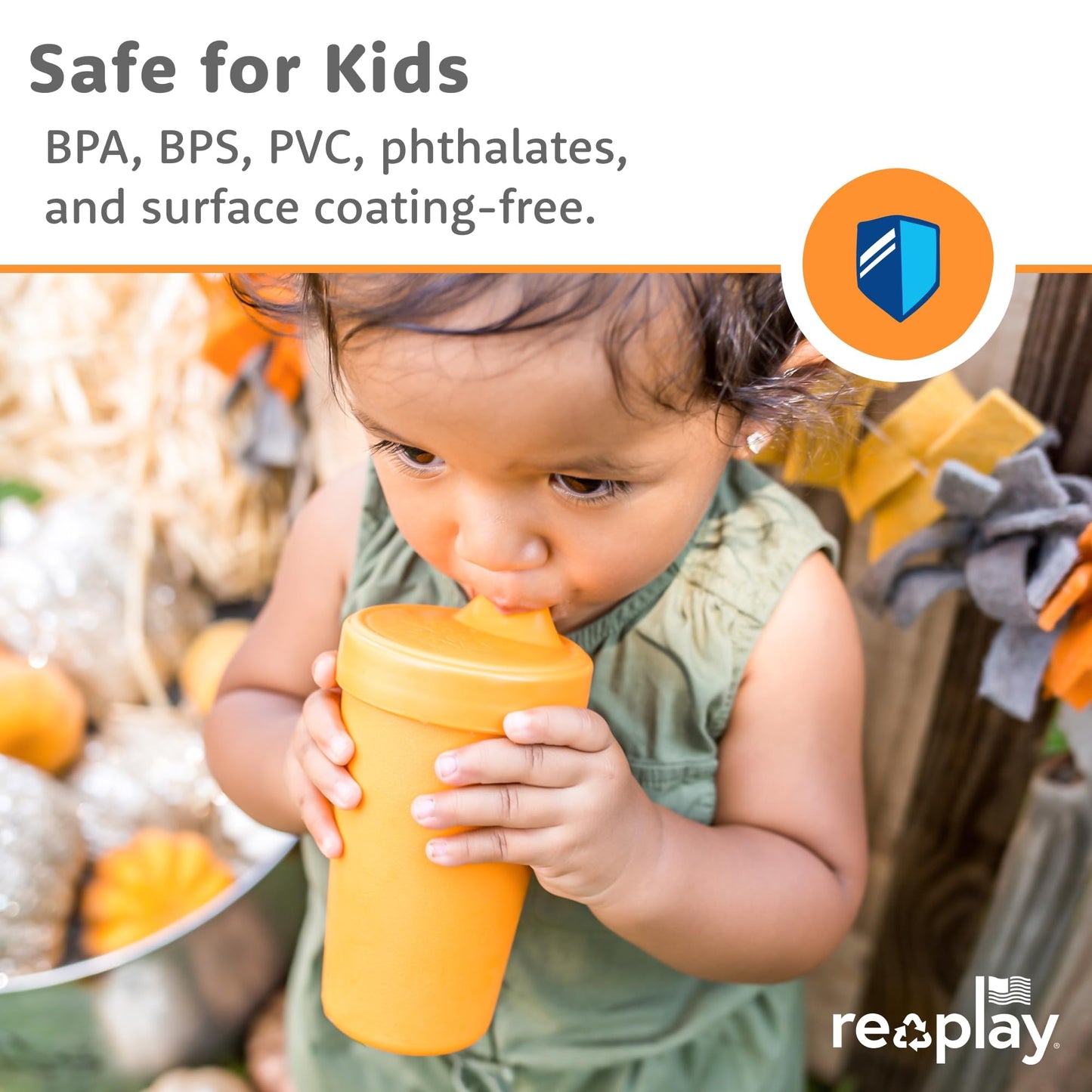 Re-Play Sippy Cups for Toddlers - 10 Oz. Reusable Spill Proof Cups for Kids, Dishwasher/Microwave Safe - Made in USA - Set of 3-3.13" x 6.25" - Princess
