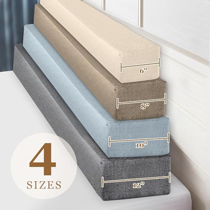 Bed Gap Filler,High-Density Bed Crack Filler with Removable Cover,Mattress Extender for Headboard Gap,Spacer Filler Between Mattress and Wall,Bed Wedge Gap Filler,Full Size,Dark Gray,54"x4"x12"