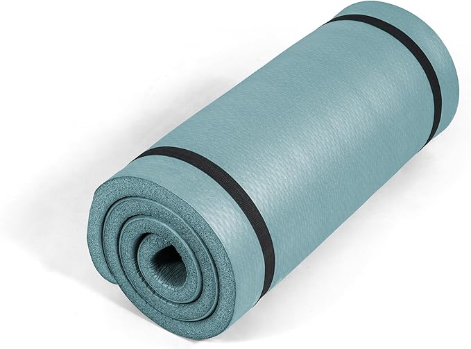 Tone Fitness 1-Inch Thick Yoga Mat | High-Density, Non-slip Exercise Mat with Carrying Strap for Yoga, Pilates, & Home Gym...