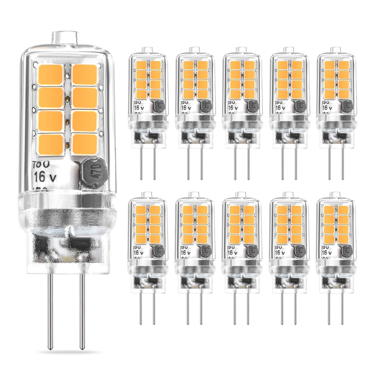 Umleeddlt G4 Led Bulb, Warm White, 3W Equivalent To 20W/30W Halogen, 10 Pack, 360° Beam Angle, Non-Dimmable