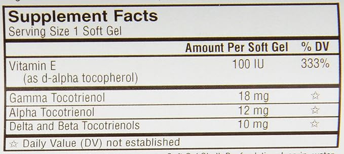 Carlson Labs Tocotrienols With Natural Vitamin E, 180 Softgels