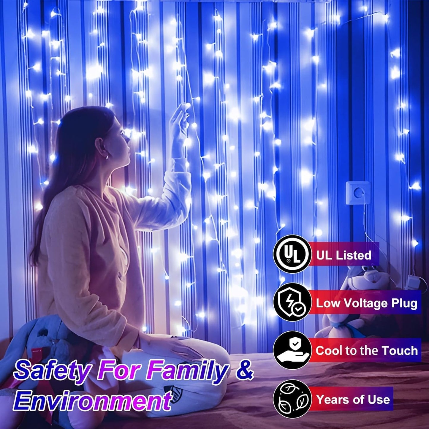 1500 Led 470Ft Christmas String Lights Outdoor  12 Pro Modes And Timer Memory & Brightness  Plug In Waterproof Dark Green Wire Twinkle Light For For Xmas Yard Tree Wedding Party Decor (Blue)