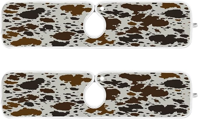Kitchen Faucet Absorbent Mat,Cowhide Leather Water Splash Guard for Sink, Faucet Drip Catcher Thicken Sponge Microfiber Faucet Water Catcher Mat Sink Absorbent Mat for Kitchen 23x5in 2 Pack