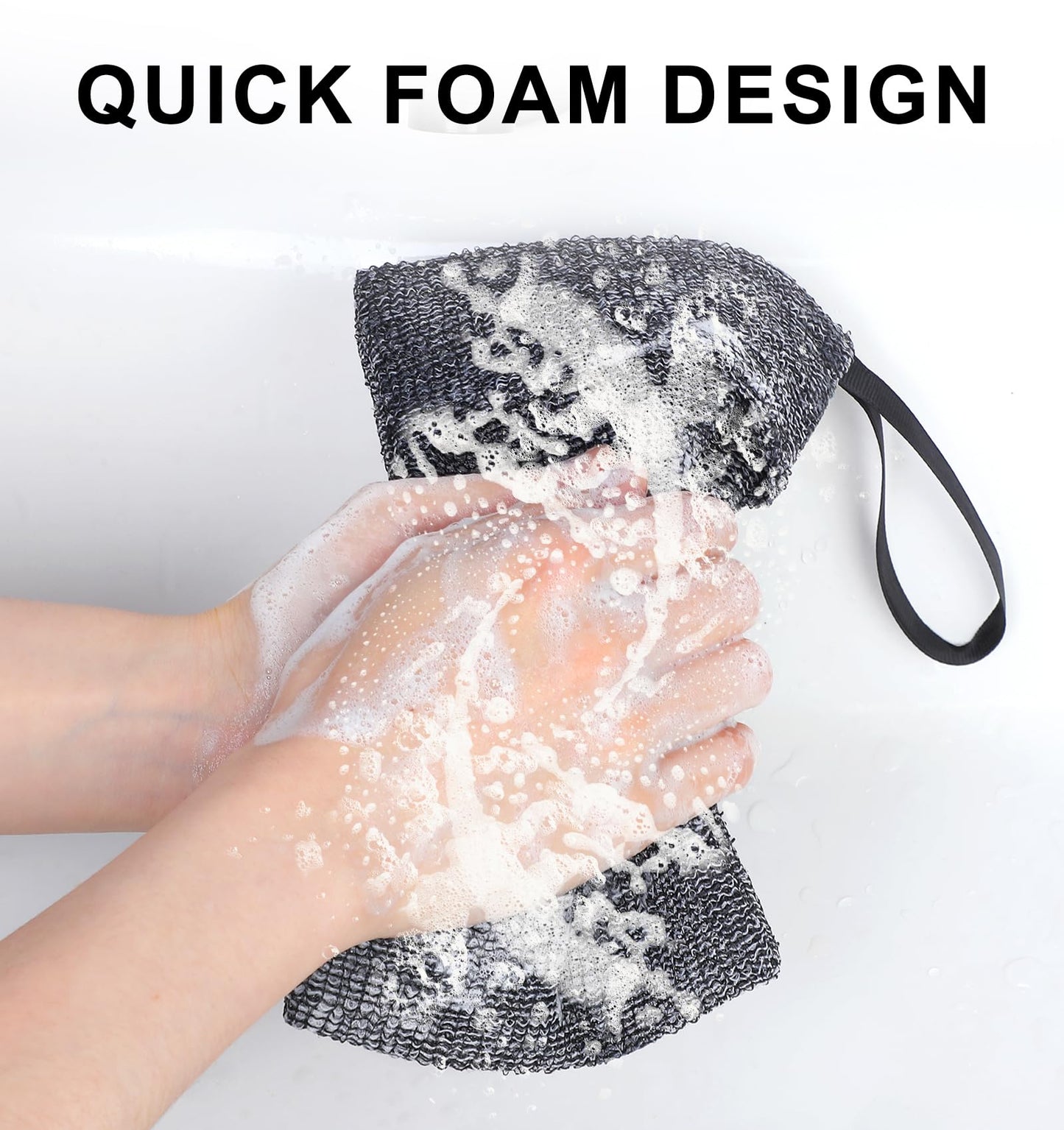 ValueBargain 4 Pcs Bar Soap Bag for Washing Body, Exfoliating Soap Bag Scrubber Pouch Sack for Bath Shower, Facial Cleaning, Tra