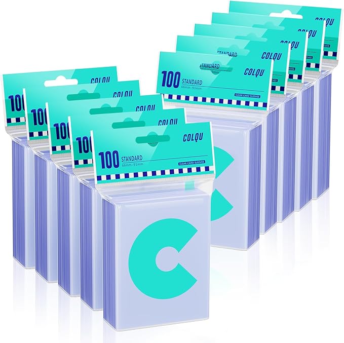 1000ct Clear Card Sleeves for Trading Cards, Soft Baseball Sports Card Sleeves, Soft Plastic Protector Fit for MTG Game St...